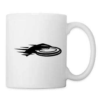 Wurfscheibe Flug Schwarz Symbol - Tasse - Weiß - Rechts