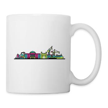 Milton Keynes City Skyline Xscape Modern Line Art - Mug - white - Right