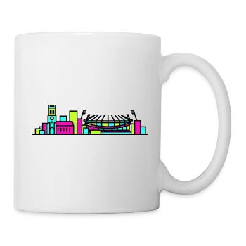 Wolverhampton City Skyline St Peter's Line Art - Mug - white - Right