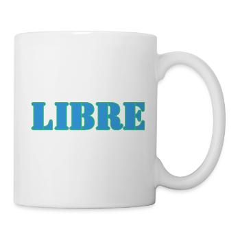 LIBRE - Mug blanc - blanc - Droite
