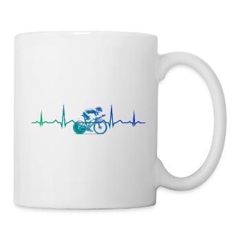 Roadbike motif with recognition value - Mug - white - Right