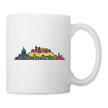 Namur City Skyline Citadel Moderne Linienkunst - Tasse - Weiß - Rechts