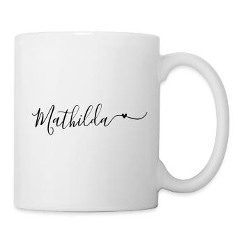 Mathilda Prénom décoratif - Mug blanc - blanc - Droite