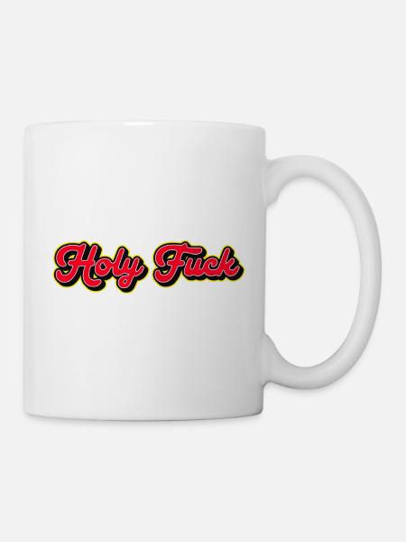 Heilige Scheiße 3D Red Script - Tasse - Weiß