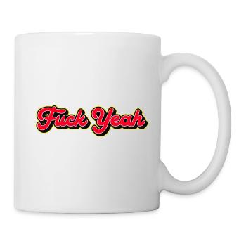 Verdammt ja, 3D Red Script - Tasse - Weiß - Rechts