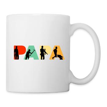 Construction Laborer Papa Trade Silhouette Father  - Mug - white - Right
