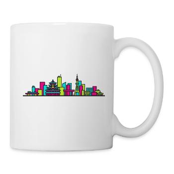 Nagoya City Skyline Castle TV Tower Art - Mug - white - Right