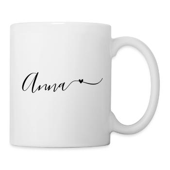 Anna Name Vorname Dekorativ - Tasse - Weiß - Rechts