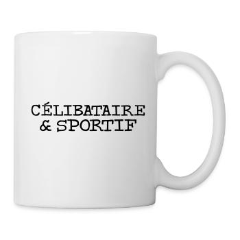 Célibataire et sportif - Mug blanc - blanc - Droite