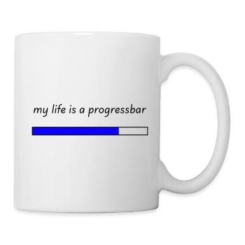my life is a progressbar - Mug - white - Right