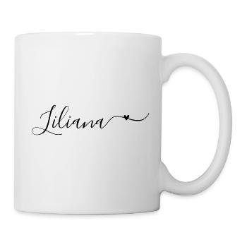 Liliana Name Vorname Dekorativ - Tasse - Weiß - Rechts