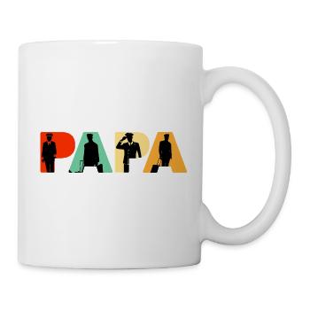 Silhouette de l’avion Pilot Papa Aviation - Mug blanc - blanc - Droite