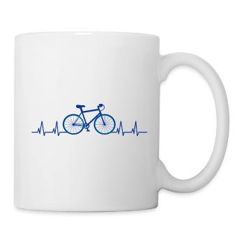 Fahrrad Herzschlag Mountainbike - Tasse - Weiß - Rechts