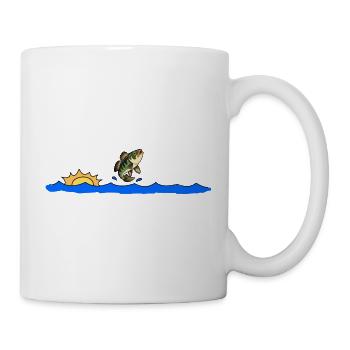 Pêche à la perche Lac Nature Sun - Mug blanc - blanc - Droite