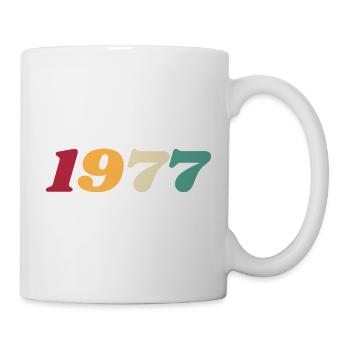 1977 Geschenk 1977 Geburtstag 1977 Retro 1977 - Tasse - Weiß - Rechts