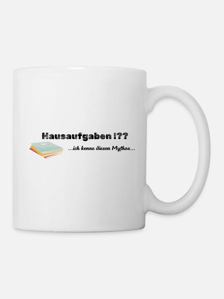 LIEBEVOLL Hausaufgaben-Mythos - Tasse - Weiß