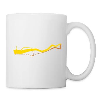 Iconic Data Viz: Minard 1812 - Gold / Bronze - Tasse - Weiß - Rechts