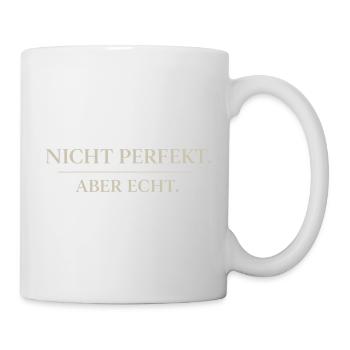 Not perfect but real typography - Mug - white - Right