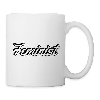 Feminist Script on Apparel - Mug - white - Right
