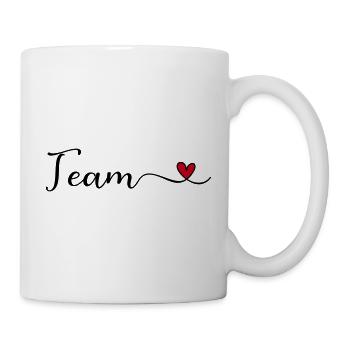 Team with heart - Mug - white - Right