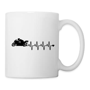 motocyclette - Mug blanc - blanc - Droite