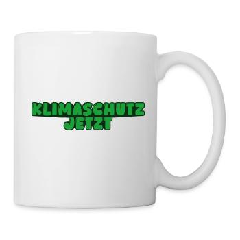 Klimaschutz jetzt - Tasse - Weiß - Rechts