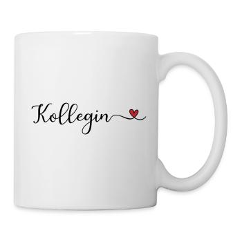 Kollegin mit Herz - Tasse - Weiß - Rechts