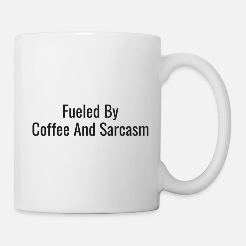 Caféine et sarcasme - Mug blanc - blanc