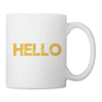 Hello Sunshine T-Shirt – Positive Vibes Aesthetic - Mug - white - Right