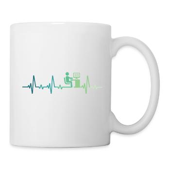Heartbeat Programmer-Entwickler - Tasse - Weiß - Rechts