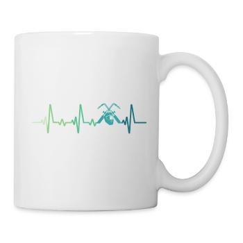 welder heartbeat welding - Mug - white - Right