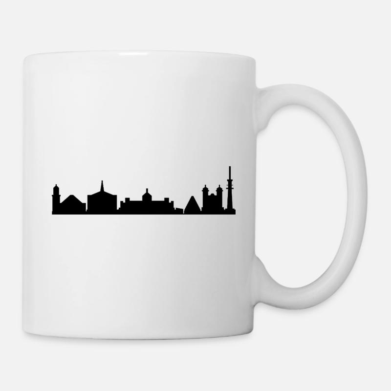 Skyline von Karlsruhe - Tasse - Weiß