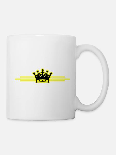 Krone Linie - Tasse - Weiß