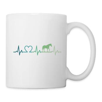 Mein Pferd, Herzschlag, Pferde, - Tasse - Weiß - Rechts