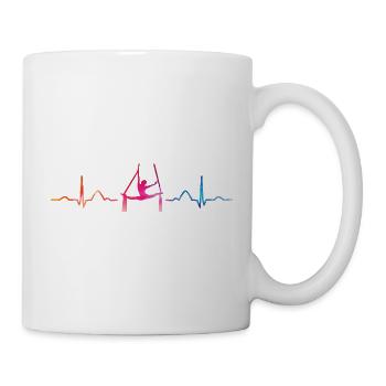 Vertical Scarf Heartbeat Aerial Acrobatics Aerial Silk - Mug - white - Right