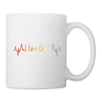 Doglove Heartline - Mug blanc - blanc - Droite