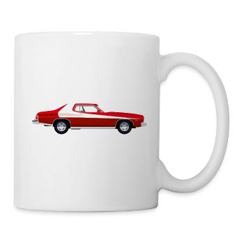 Red Retro American Car - Mug - white - Right