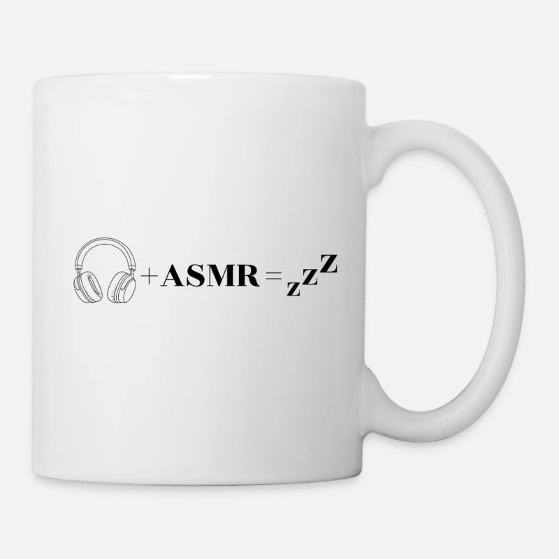 ASMR Sleep Math : 🎧 + ASMR = Zzz - Mug blanc - blanc