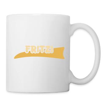 Fritzi Logo Banner Gelbe Welle - Tasse - Weiß - Rechts
