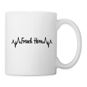 Waldhorn EKG Herzlinie - Tasse - Weiß - Rechts
