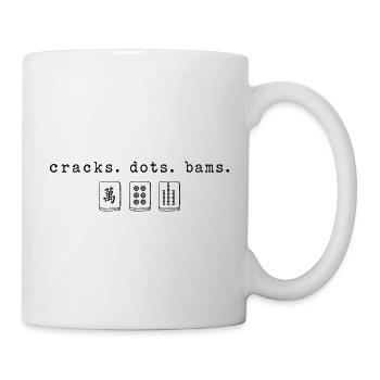 Cracks Dots Bams Funny Mahjong Game - Mug - white - Right