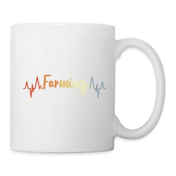 Le battement de cœur d’un fermier - Mug blanc - blanc - Droite