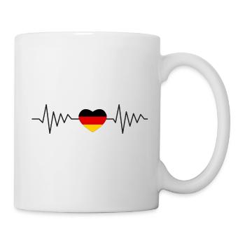 Maillot de fan de football ECG de l’Allemagne Heartbeat - Mug blanc - blanc - Droite