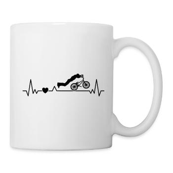 BMX Cycliste cascade sans pieds - Mug blanc - blanc - Droite