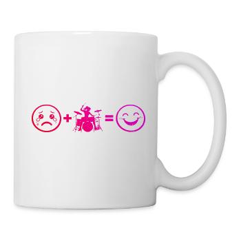 Playing the drums Gift for a drummer - Mug - white - Right