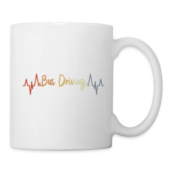Busfahren Kardiogramm - Tasse - Weiß - Rechts