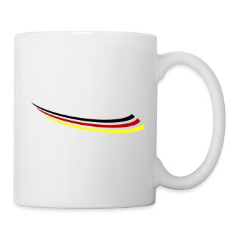 Deutschland Flagge Linie - Tasse - Weiß - Rechts