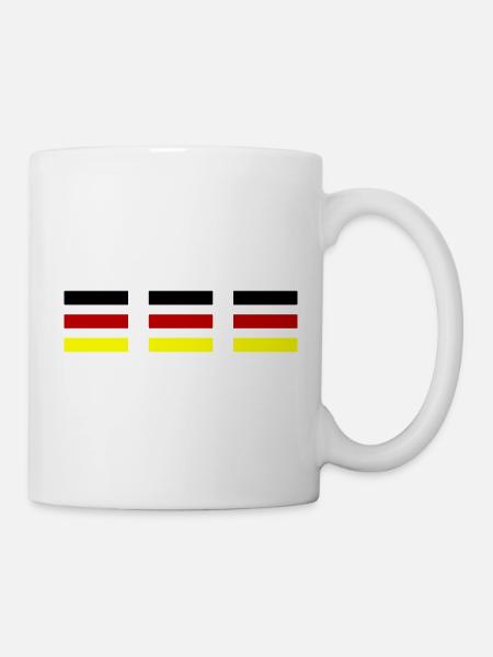 Fahne Deutschland - Tasse - Weiß
