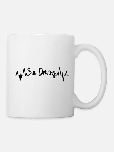 Busfahrer EKG - Tasse - Weiß