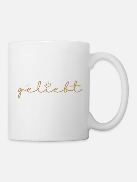 Ich bin geliebt- Tasse und Deko - Tasse - Weiß